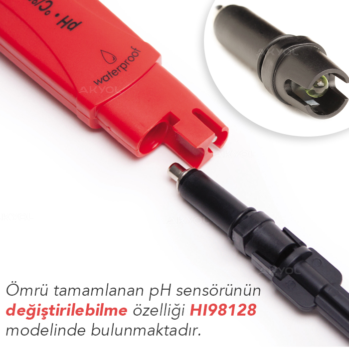 98128 ph metre ve sıcaklık ölçer