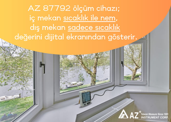 AZ 87792 kablolu termometre